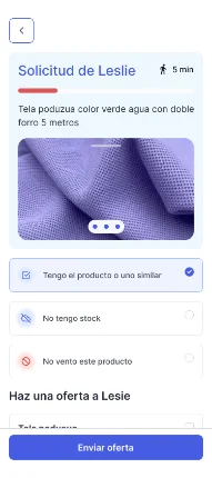 Captura: notificación al vendedor
